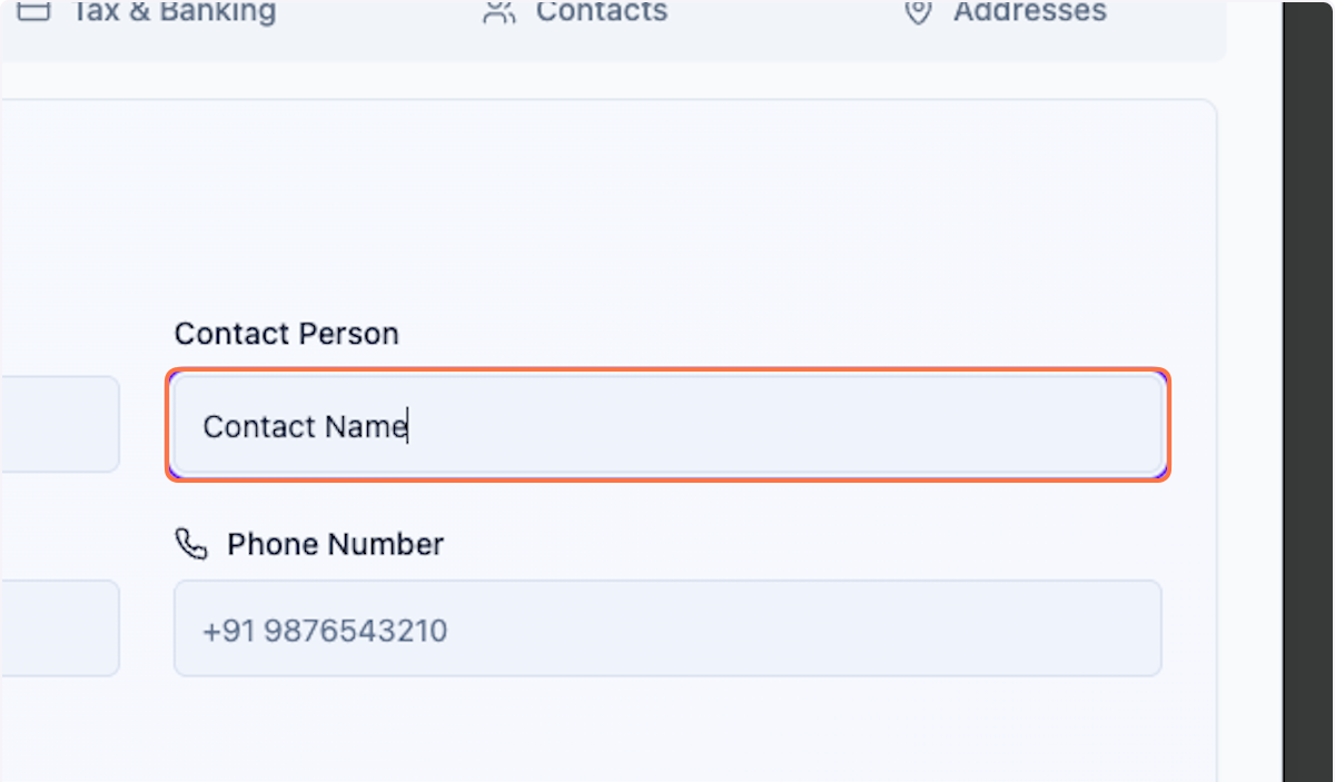 Enter contact person name